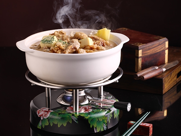 味噌软壳蟹煮蛋豆腐